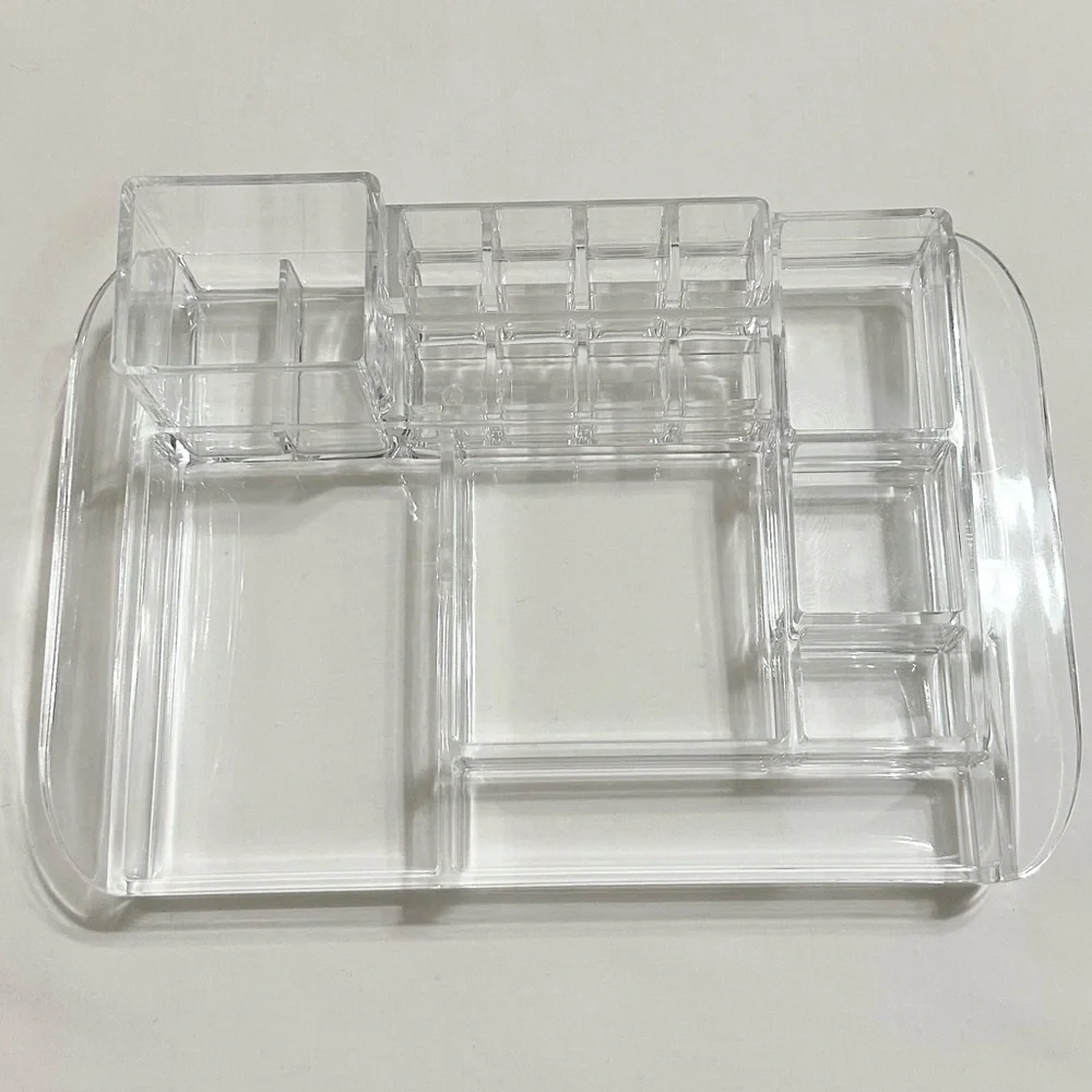 Caboodles Large Clear Acrylic Countertop Makeup or Office Desktop Organizer